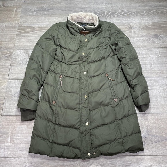Lauren Ralph Lauren Jackets & Blazers - Lauren Ralph Lauren Women's Down Parka Jacket Faux Fur Hood Green Large Coat LRL
